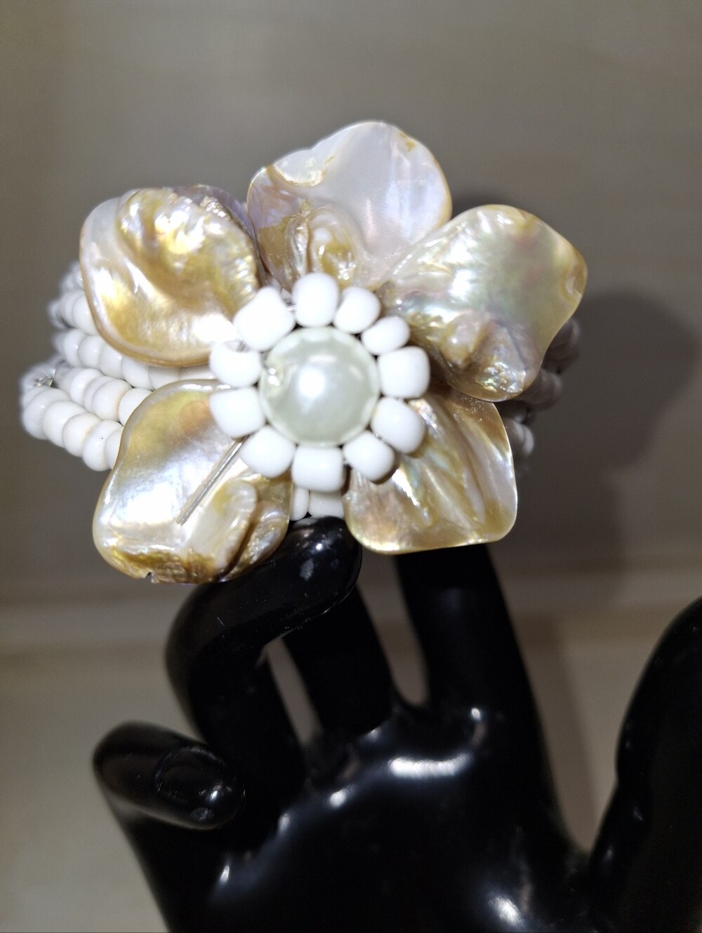 Vintage Shell Cuff Bracelet